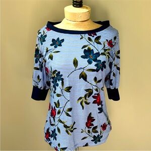 Ralph Lauren M floral & striped print shirt